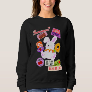 Cute Bunny Take It Easy Cool Sweatshirt