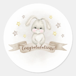 cute bunny unisex bunny stickers congratulations