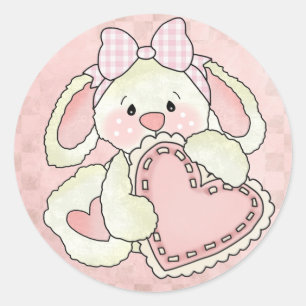 Cute Bunny Valentine Stickers