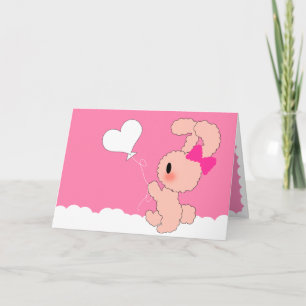 Cute Bunny Valentines Card