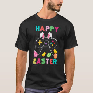 Cute Bunny Video Game Controller Gamer Happy Easte T-Shirt