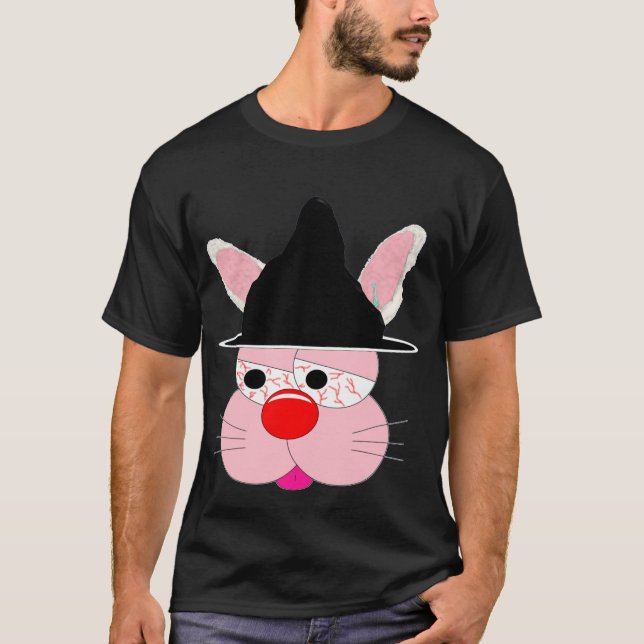 Cute Bunny Witch Halloween - Cartoon Graphic Tee (Front)