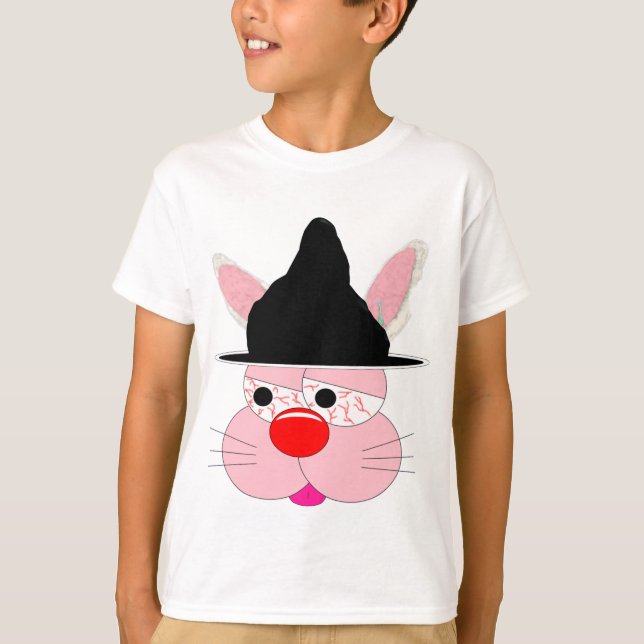 Cute Bunny Witch Halloween - Cartoon Graphic Tee (Front)