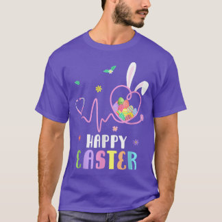 Cute Bunny With Bandanna Heart Glasses Bubblegum E T-Shirt