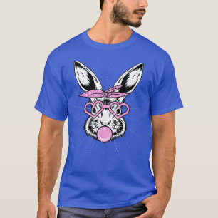 Cute Bunny With Bandanna Heart Glasses Bubblegum E T-Shirt