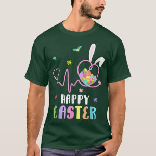 Cute Bunny With Bandanna Heart Glasses Bubblegum E T-Shirt