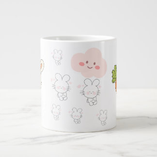 Cute Bunny with Carrot Coffee Mug | Adorable Rabbi