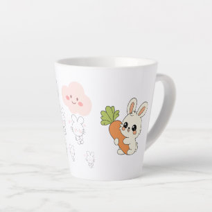 Cute Bunny with Carrot Coffee Mug Adorable Rabbi