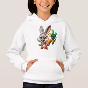 Cute Bunny With Carrot Happy Art