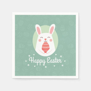 Cute Bunny with Easter Egg   Paper Napkin