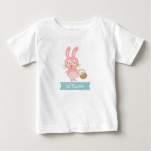 Cute Bunny With Eggs 1st Easter Baby T-Shirt