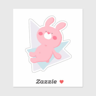 Cute bunny with heart nose