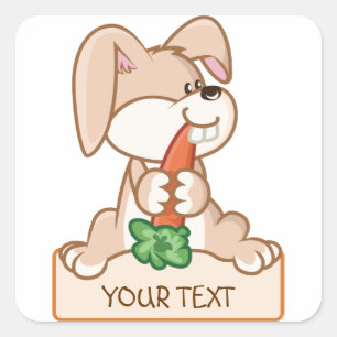 Cute bunny with name tag