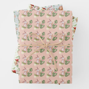 cute bunny wrapping  paper 