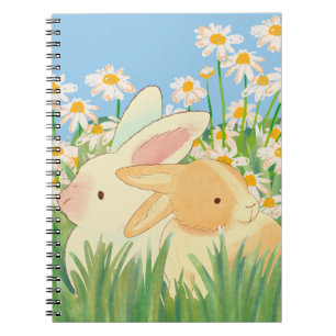 Cute Bunnys in Nature Notebook