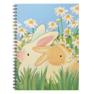 Cute Bunnys in Nature Notebook