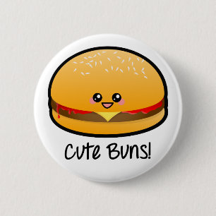 Cute Buns 6 Cm Round Badge