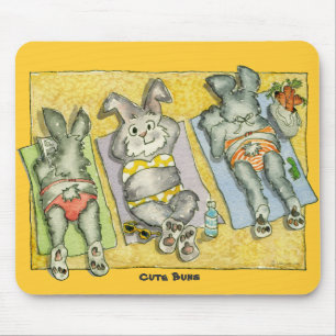 Cute Buns (on the beach) Mousepad