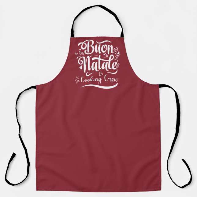 Cute Buon Natale Cooking Crew  Apron (Front)