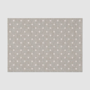 Cute Burlap Polka Dots Tissue Paper