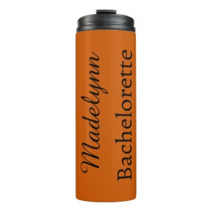 Cute Burnt Orange Personalised Bridesmaid Thermal  Thermal Tumbler