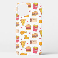 Cute Burrito Pizza Sandwich Burger Fries Pattern