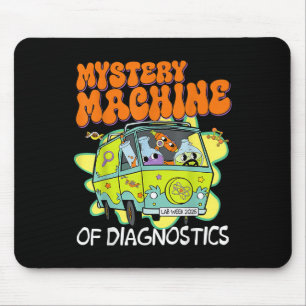 Cute Bus Lab Week 2025 Retro Mystery Machine Of Di Mouse Mat