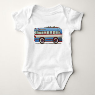Cute Bus Tour Bus Baby Bodysuit