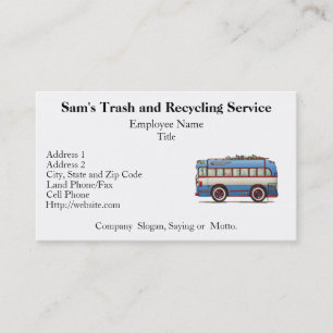 Cute Bus Tour Bus Business Card