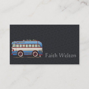 Cute Bus Tour Bus Business Card