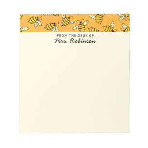 Cute Busy Bees Teacher From the Desk of Notepad