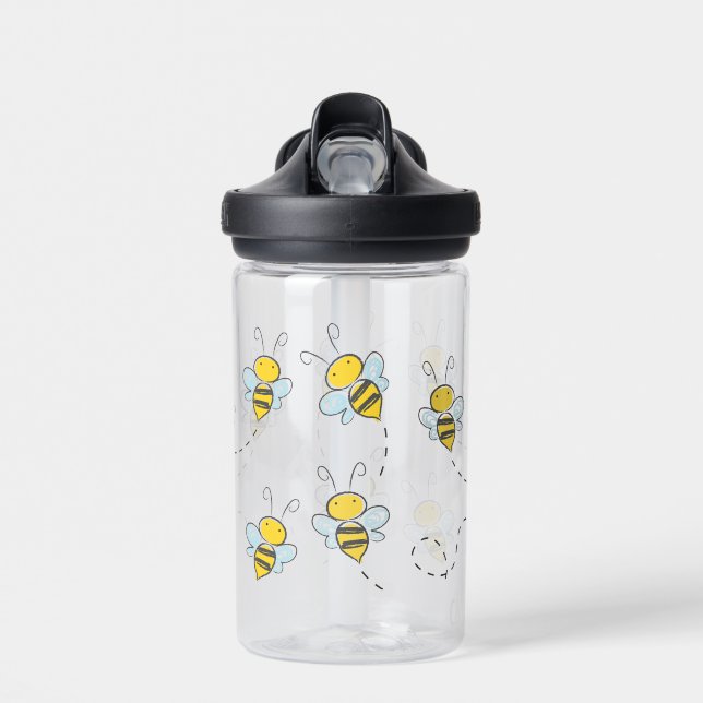Cute Busy Bees Water Bottle (Front)