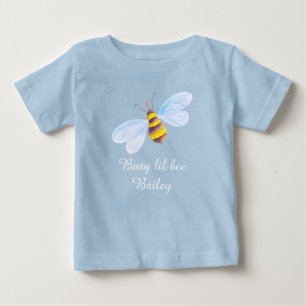 Cute busy little bee painted personalised art baby T-Shirt