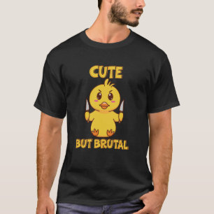 Cute But Brutal Cute Duck with Knife T-Shirt