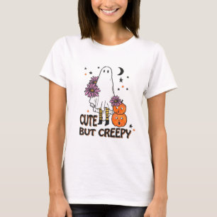 Cute But Creepy Ghost and Pumpkins Halloween T-Shirt