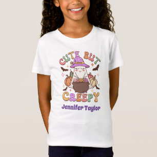 Cute But Creepy, Girly Ghost halloween T-Shirt