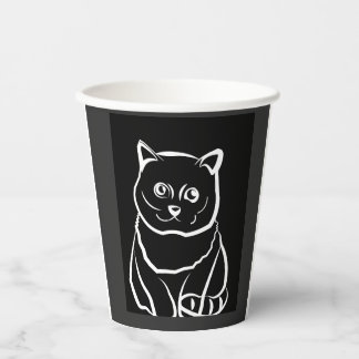 Cute but Cursed Cat Paper Cups