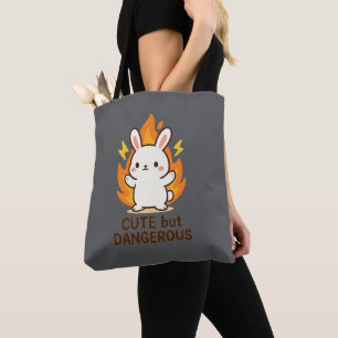 Cute but Dangerous Bunny Kawaii Tote Bag