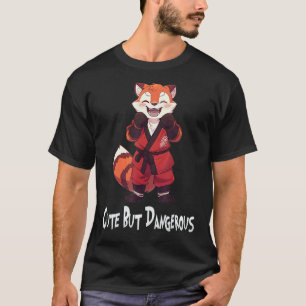 Cute But Dangerous, Funny Red-Panda Karate T-Shirt