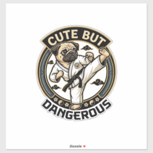 Cute But Dangerous Pug Dog Karate Kick_1