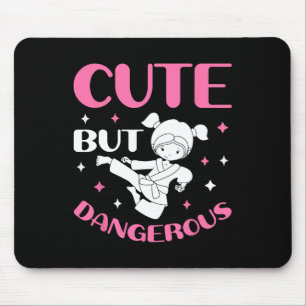 Cute But Dangerous Taekwondo Girl Karate Jiu Jitsu Mouse Mat