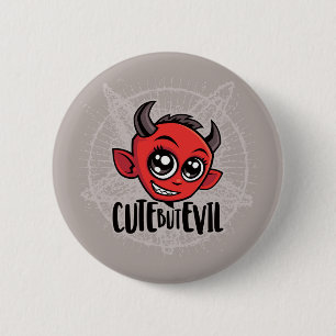 Cute But Evil 6 Cm Round Badge