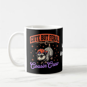 Cute But Feral Cousin Crew Vintage Retro Opossum Coffee Mug