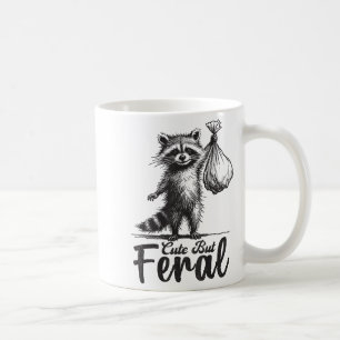 Cute But Feral Panda Racoon Costume Funny Racoon Coffee Mug