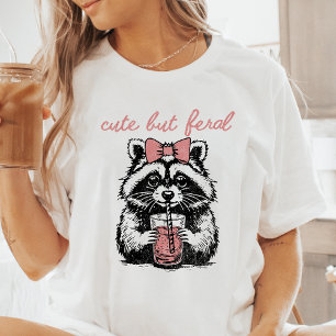 Cute but Feral Racoon Tri-Blend Shirt
