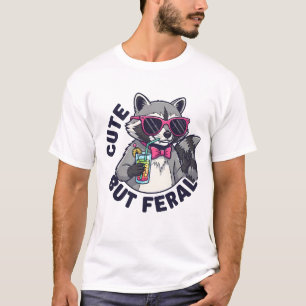 Cute But Feral Trash Panda Racoon  T-Shirt