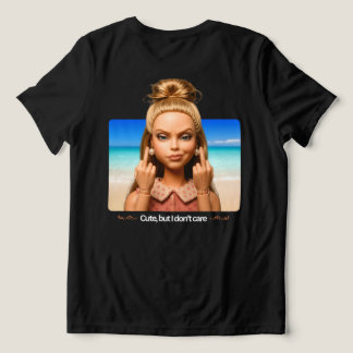 Cute But I Don’t Care Funny Beach Meme T-Shirt Tri-Blend Shirt