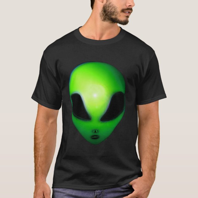 Cute But Mean Green Alien Thing T-Shirt (Front)
