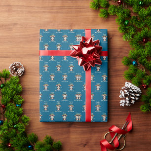 Cute But Moody Cow Lovers Farm Baby Cow Wrapping Paper