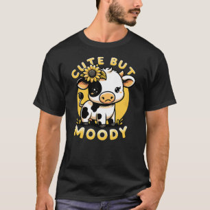 Cute But Moody, Cute Cow, Kids, Farm & Baby Cow Su T-Shirt